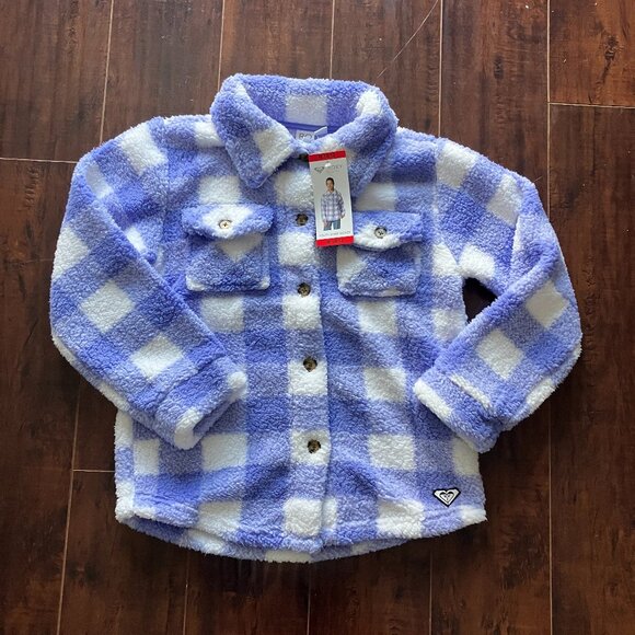 Roxy Youth Fleece Shirt Jacket - M (10/12) - Picture 1 of 4